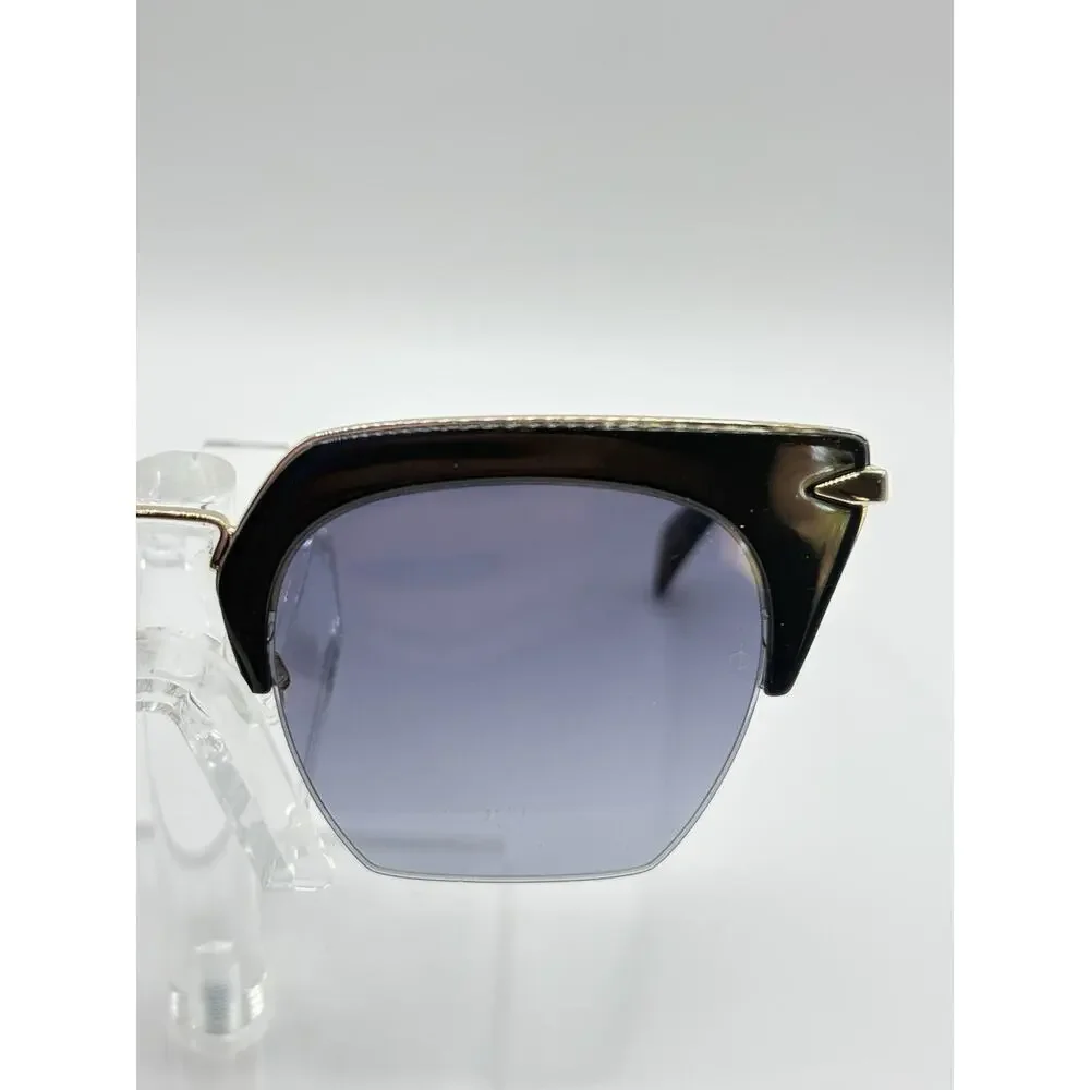 Rag and Bone Sunglasses Cat Eye Black Gold Gray Gradient Women 51mm